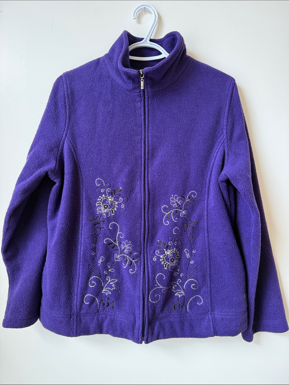 vintage Northern Reflections embroidered fleece jacket zip up